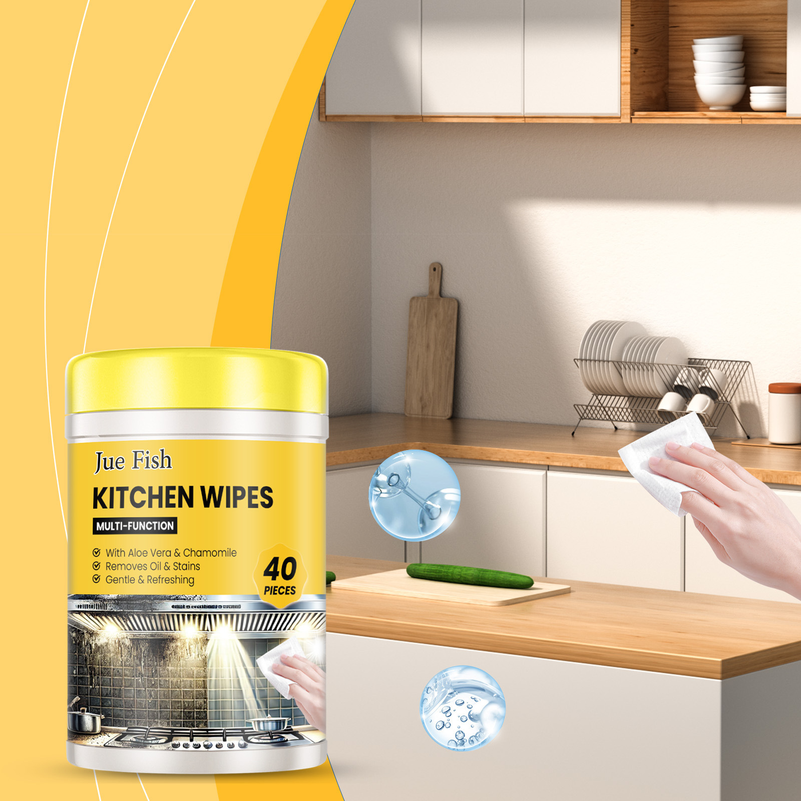 678d86e2-121b-4ca4-94b1-818327ac4db4.jpg Kitchen Wipes Kitchen Countertop Stove Oven Multifunctional - Image 1